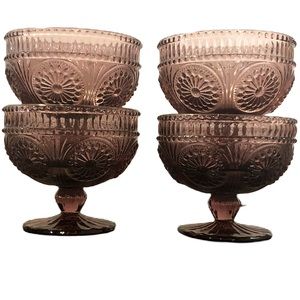 Set of 4 Amethyst Glass Custard Dishes - The Pioneer Woman